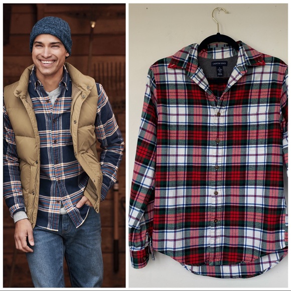 tailored fit flannel shirt